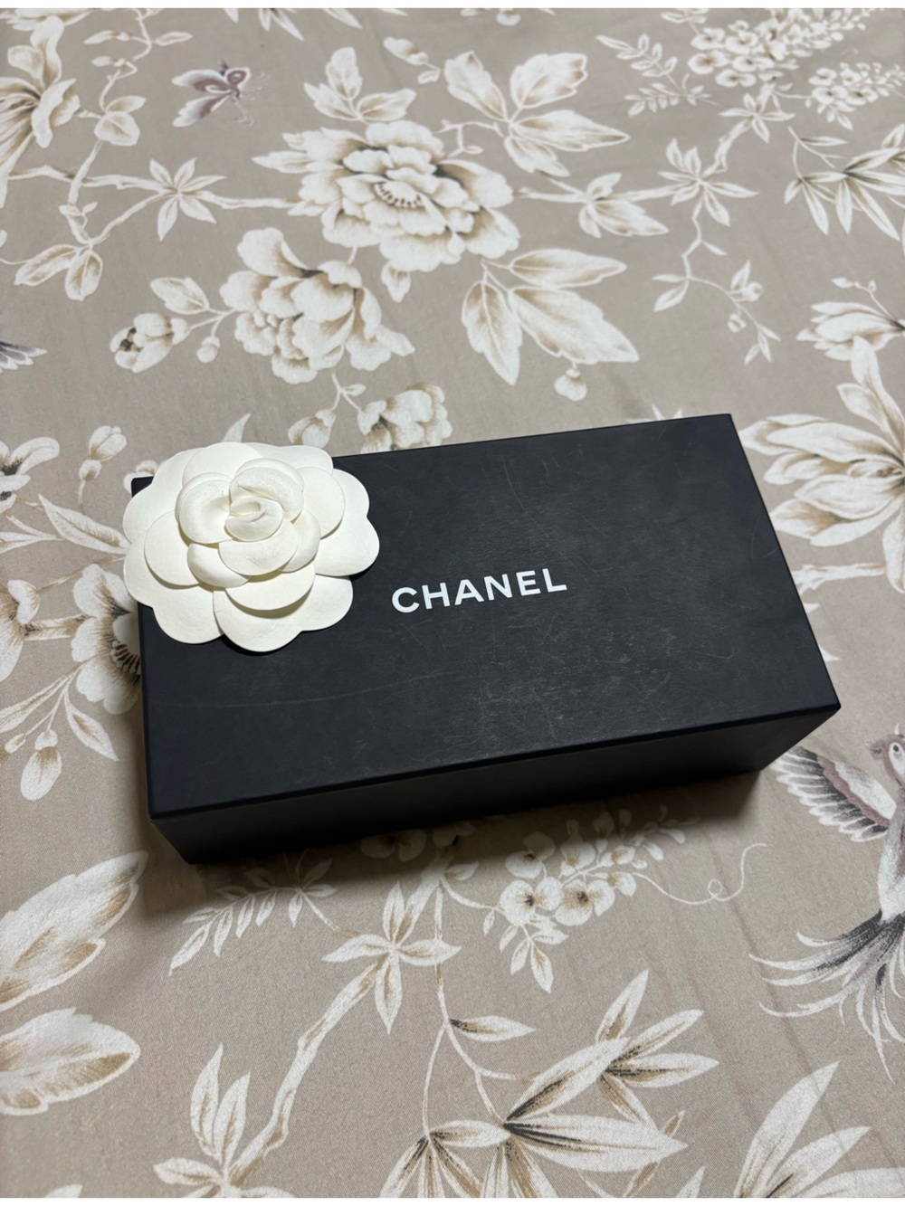 CHANEL | Black Square Sunglasses with White CC Heart